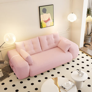 English Elm Human Foldable Floor Sofa Bed Teddy Plush Foam Fill Guest Sleeper Lounge Chair W3219P358662