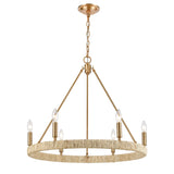 Abaca 27'' Wide 6-Light Chandelier - Satin Brass 32415/6 Elk Lighting