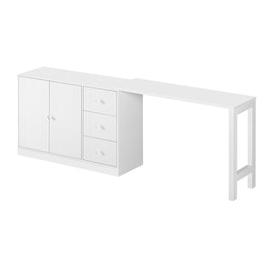 English Elm U_style Extendable Wooden Sideboard with 3 Drawers and 2 Doors for Entryway Living Room N711P334768K