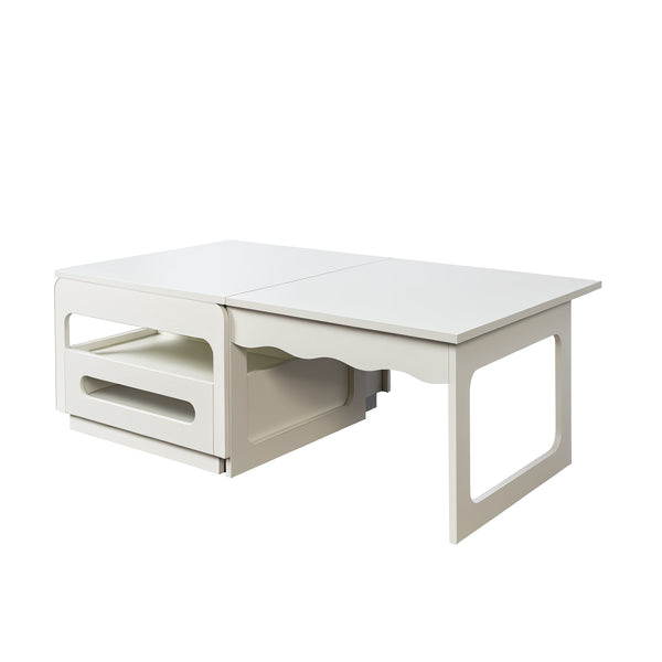 English Elm 3 3-in-1 Convertible Coffee Table with Lift Top & Storage Cabinet, Modular Space-Saving Design for Living W331P280668