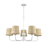 Abaca 34'' Wide 5-Light Chandelier - Textured White 32457/5 Elk Lighting