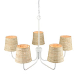 Abaca 34'' Wide 5-Light Chandelier - Textured White 32457/5 Elk Lighting