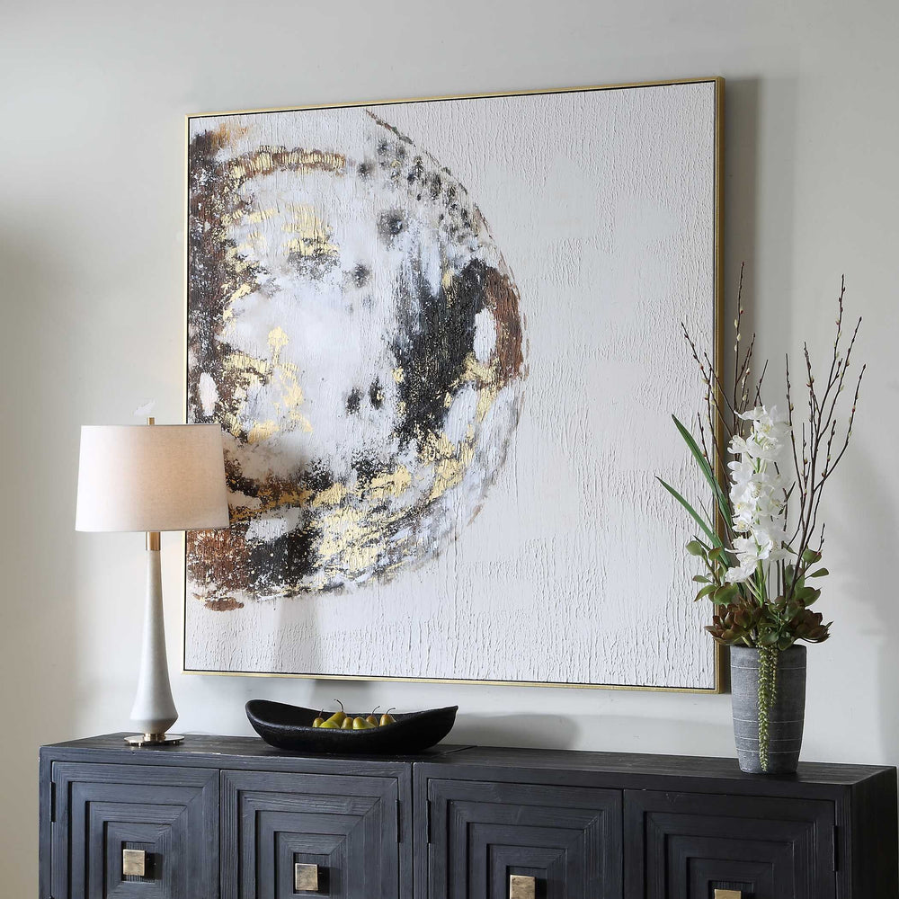 Uttermost Uttermost Moon Landing Gold Leaf Framed Hand Painted Abstract Canvas Wall Art 32464