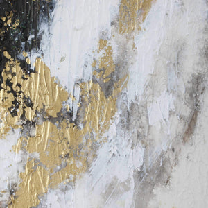 Uttermost Moon Landing Gold Leaf Framed Hand Painted Abstract Canvas Wall Art