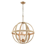 Abaca 23'' Wide 6-Light Chandelier - Satin Brass 32472/6 Elk Lighting