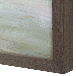 Uttermost Awakening Hand Painted Canvas Landscape Wall Art with Dark Walnut Frame