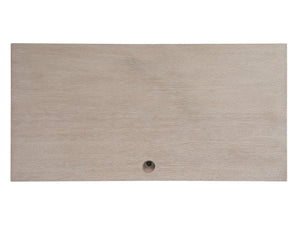 Lexington Sligh Evanston Contemporary Writing Desk With Oak Veneers, Raffia Fronts, And Stylish Silver Accents Gray Wood 324-410