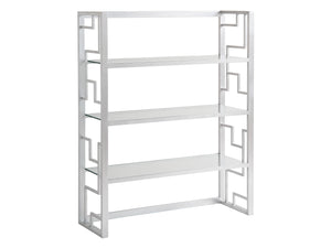 Lexington Sligh Wheaton Hutch - Contemporary Oak Veneer Design With Woven Raffia Doors And Elegant Silver Accents Gray Wood 324-441