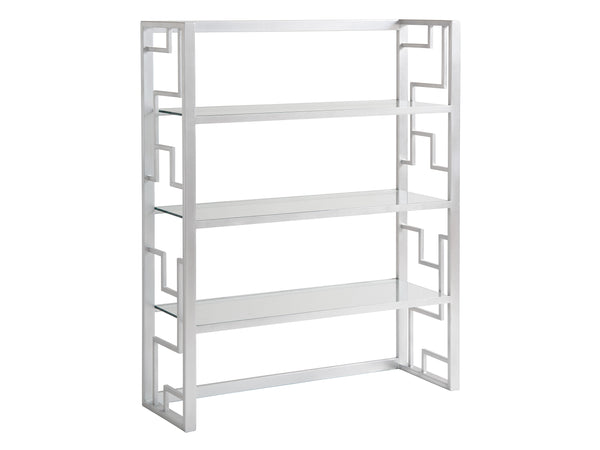 Lexington Sligh Wheaton Hutch - Contemporary Oak Veneer Design With Woven Raffia Doors And Elegant Silver Accents Gray Wood 324-441