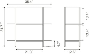 Tre Console Table White 109419 Zuo Modern
