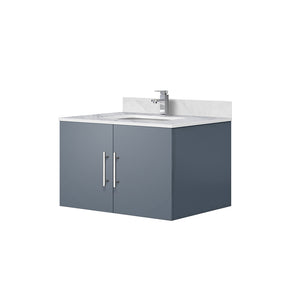 English Elm Dark Grey 30 in. Bath Vanity with Carrara Marble Top, Soft-Close Storage & Chrome Faucet Set—Durable B2731P258572
