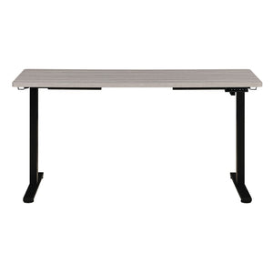 OSP Home Furnishings 59"w Sit to Stand Electric Desk with Memory Presets Steel Base and Built-in Storage Hook PMO6024B-LG