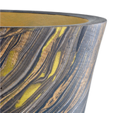 Brown Marbleized Tall Vase