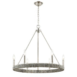 Abaca 27'' Wide 6-Light Chandelier - Polished Nickel 32515/6 Elk Lighting