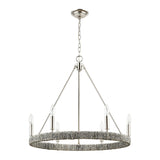 Abaca 27'' Wide 6-Light Chandelier - Polished Nickel 32515/6 Elk Lighting