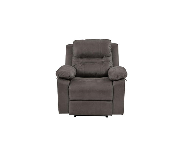 English Elm Contemporary Slate Blue Breathable Leatherette Motion Recliner Chair with Pillow-Top Arms, Glider Rocker, Pine Frame B011P205567