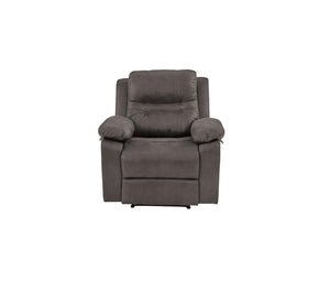 English Elm Modern Reclining 3 Piece Living Room Set Slate Blue Leatherette Sofa Loveseat Chair B011S02405