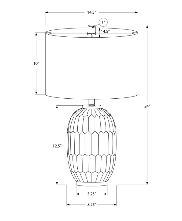 English Elm Lighting, 24" Cream Resin Table Lamp With Ivory Shade - Elegant Transitional Design For Any Room B2710P220136