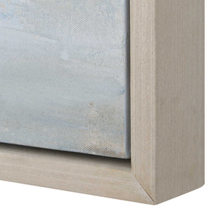 Uttermost Hand-painted Landscape Canvas Art with Oak Floating Frame Gallery Wall