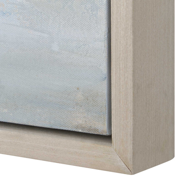 Uttermost Hand-painted Landscape Canvas Art with Oak Floating Frame Gallery Wall