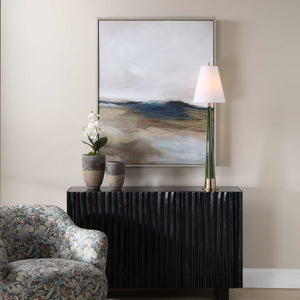 Uttermost Hand-painted Landscape Canvas Art with Oak Floating Frame Gallery Wall