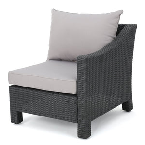 English Elm Christopher Knight Home® - Antibes V-Shaped Wicker Sectional Sofa Set In Grey - Stylish & Comfortable For Outdoor Gatherings 60289.00RSET