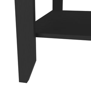 English Elm Osceola Black Coffee Table — Modern Minimalist 31"x27" Top with Bottom Shelf for Stylish Livingrooms B128P148950