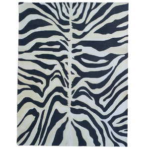 Capel Rugs Serengeti-zebra Hand-tufted Wool Area Rug - Nature-inspired Design For Elegant Modern Interiors Black, Ivory 100% Wool 3255rs07091000350