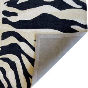 Capel Rugs Serengeti-zebra Hand-tufted Wool Area Rug - Nature-inspired Design For Elegant Modern Interiors Black, Ivory 100% Wool 3255rs07091000350
