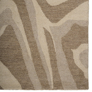 Capel Rugs Serengeti-zebra Hand-tufted Wool Area Rug - Nature-inspired Design For Elegant Modern Interiors Ash, Gray 100% Wool 3255rs02060800675