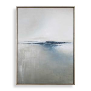 Uttermost Uttermost Abstract Seascape Canvas Art Gold Floating Frame Handcrafted Wall Decor 32550