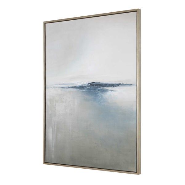 Uttermost Abstract Seascape Canvas Art Gold Floating Frame Handcrafted Wall Decor