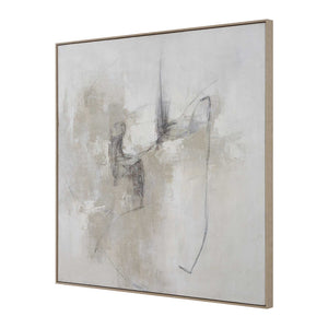 Uttermost Hand-painted Abstract Canvas Art with Pine Frame for Modern Interiors