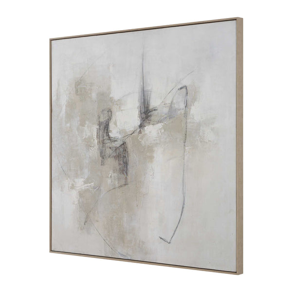 Uttermost Hand-painted Abstract Canvas Art with Pine Frame for Modern Interiors