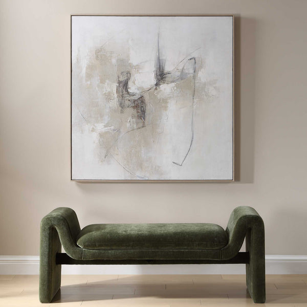 Uttermost Hand-painted Abstract Canvas Art with Pine Frame for Modern Interiors