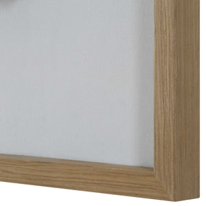 Uttermost Abstract Hand-painted Canvas Set of Two with Crackle Finish Pinewood Frame