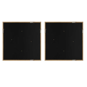 Uttermost Abstract Hand-painted Canvas Set of Two with Crackle Finish Pinewood Frame