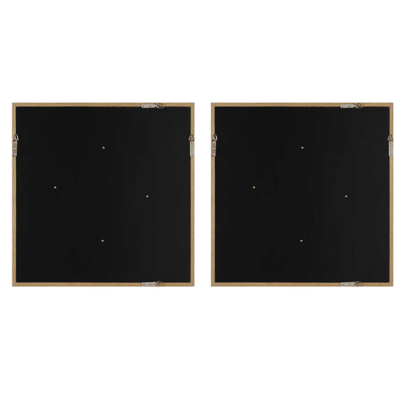 Uttermost Abstract Hand-painted Canvas Set of Two with Crackle Finish Pinewood Frame