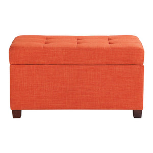 OSP Home Furnishings Storage Ottoman Tangerine