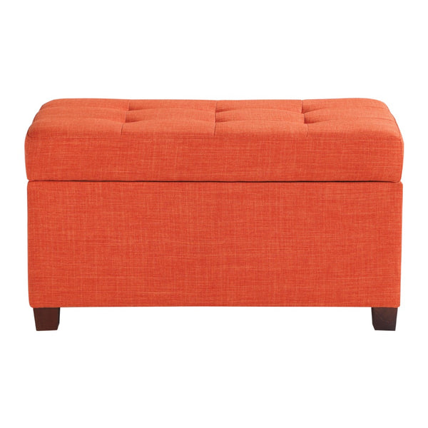 OSP Home Furnishings Storage Ottoman Tangerine