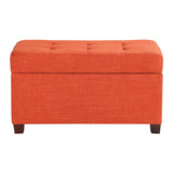 OSP Home Furnishings Storage Ottoman Tangerine