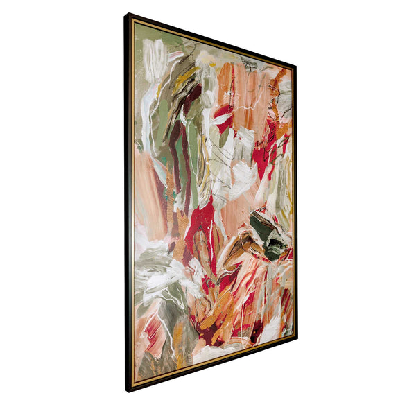 Uttermost Garden City Framed Abstract Canvas Art with Gold Molding Gallery Display
