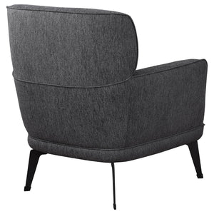 English Elm Fitzgerald Vintage-Inspired Accent Chair with Tailored Welt Trim and Elegant Rounded Arms for Style Grey B062P358458