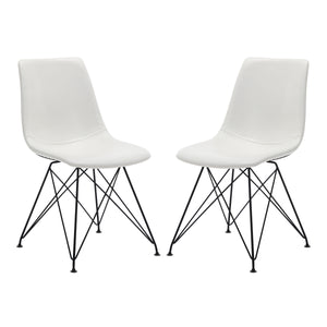 OSP Home Furnishings Trenton Chair  - Set of 2 White