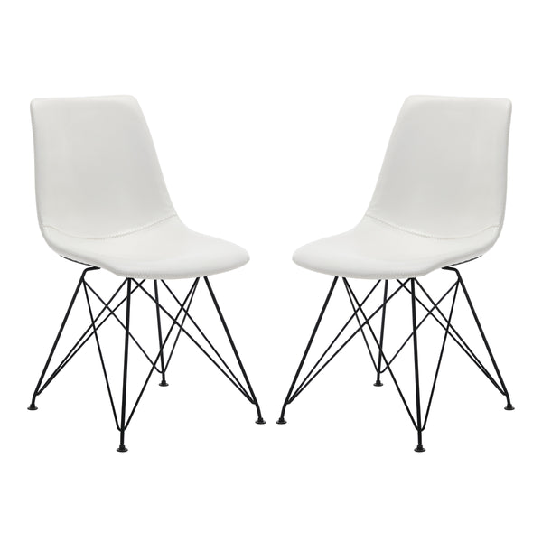 OSP Home Furnishings Trenton Chair  - Set of 2 White