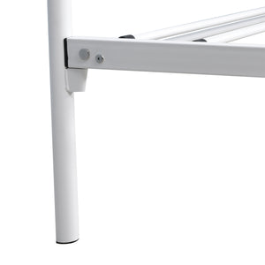 English Elm Metal Platform Bed Frame Queen White - Victorian Headboard, 450lb Support, No Box Spring, Storage W840P296694