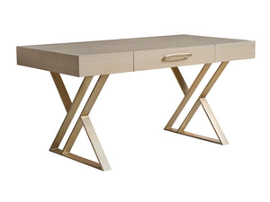 Lexington Sligh Apogee Writing Desk - Elegant Mahogany Design With Full-extension Drawer And Decorative Metal Base Sandscape Wood 325-410