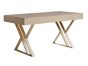 Lexington Sligh Apogee Writing Desk - Elegant Mahogany Design With Full-extension Drawer And Decorative Metal Base Sandscape Wood 325-410