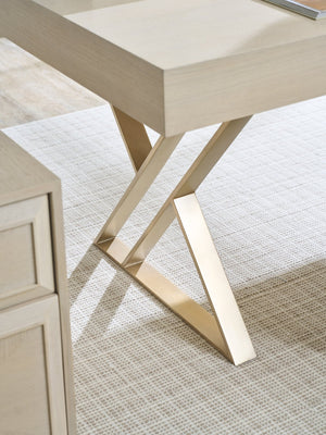 Lexington Sligh Apogee Writing Desk - Elegant Mahogany Design With Full-extension Drawer And Decorative Metal Base Sandscape Wood 325-410