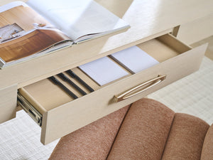 Lexington Sligh Apogee Writing Desk - Elegant Mahogany Design With Full-extension Drawer And Decorative Metal Base Sandscape Wood 325-410